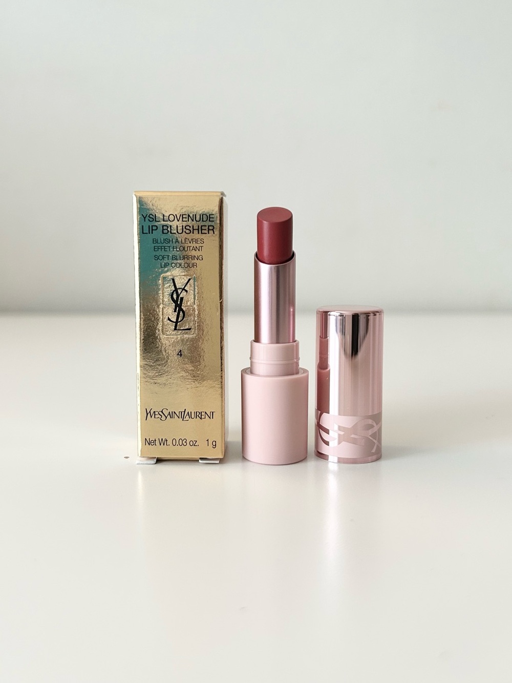 🌸YSL Lovenude Lip Blusher Soft Blurring Lip Color 4 Red Hande